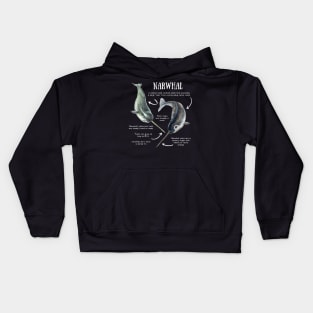 Animal Facts - Narwhal Kids Hoodie